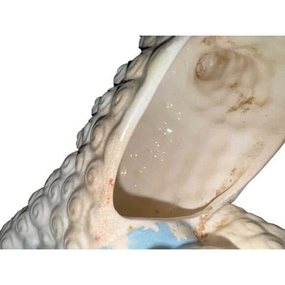 Vintage Rubens Lamb Planter Anthropomorphic Ceramic Pastel Nursery Decor Japan - Picture 5 of 12